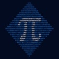 Happy PI ÃÅ¸Ãâ Day blue banner made with 3.1415 irrational number. 14 March Holiday vector illustration